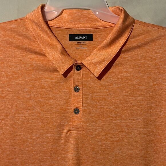 Alfani Stretch Men's Polo 3XL In A Great‎ Orange Color - Picture 2 of 4